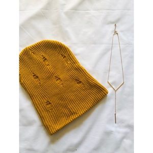 🌞 Distressed Yellow Beanie 🌞